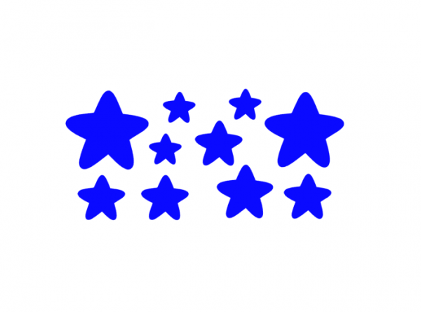 Sterne Mix Bügelbild